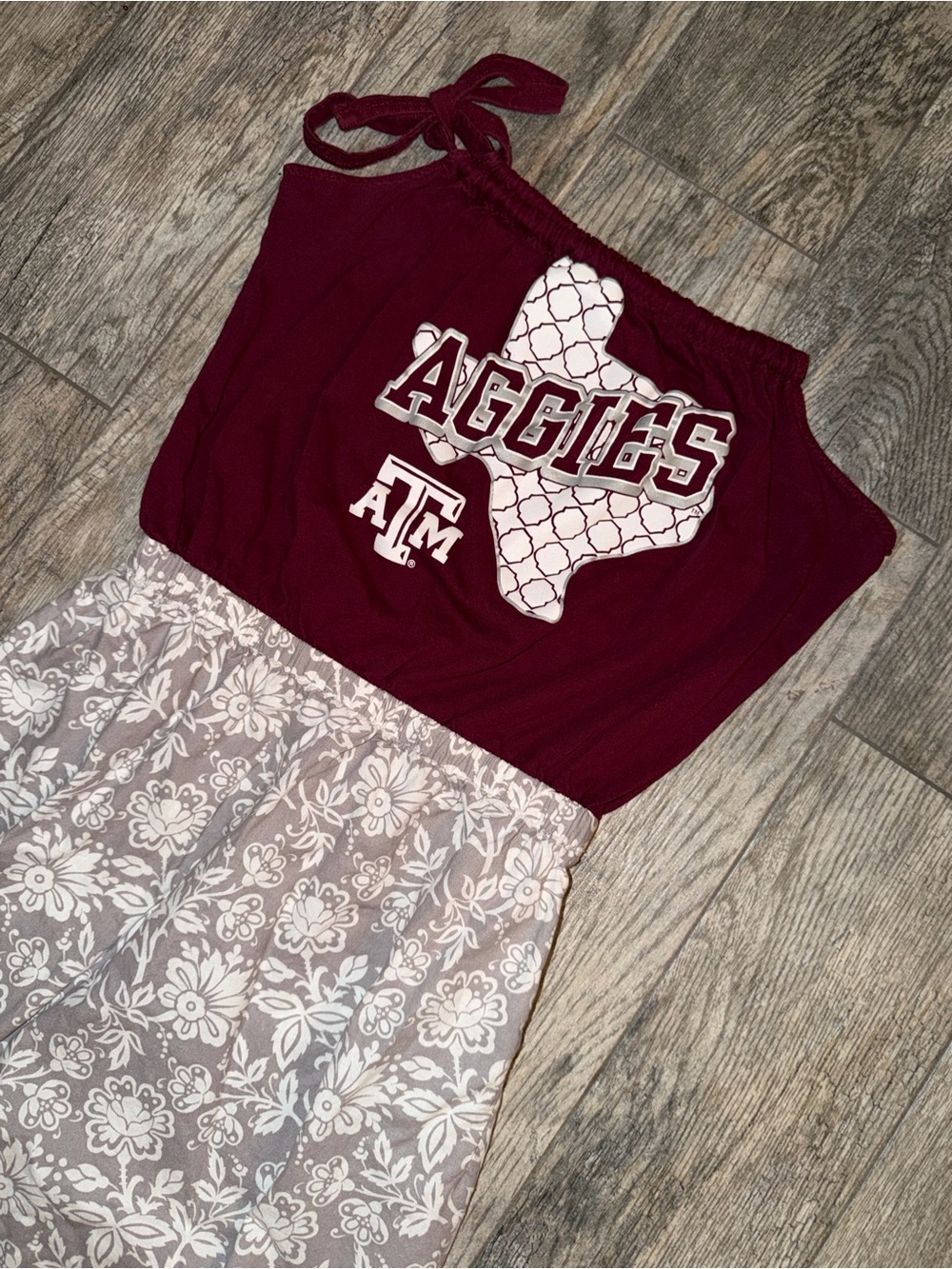 Texas A&M Aggies Maroon Floral Game Day Dress
